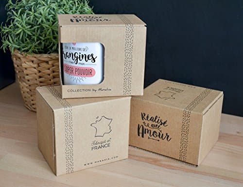 Manahia Mug Cadeau Soeur - Être la Meilleure des Frangines c'est mon super Pouvoir - Avec Boite Kraft - Imprimé en France - Noël, Anniversaire Soeur - 330 mL Céramique - Frangine - Tasse Soeur