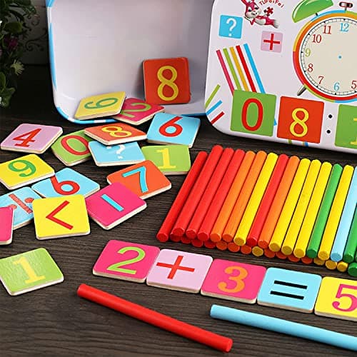 Table de Multiplication en Bois,Numéros Consécutifs en Bois,Bébé Blocs Puzzle Multiplication,Jouet de Table de Multiplication,Table de Multiplication en Bois,Jouets en Bois pour Apprends à Compter