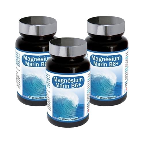 NUTRIEXPERT - Magnésium Marin B6+ - Complément Alimentaire à Base de Magnésium + Vitamine B6 + Mélisse - Favorise l'Équilibre du Système Nerveux et le Bien-Être - Réduit la Fatigue - Lot de 3 produits