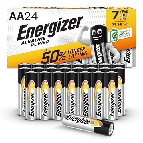 Energizer Piles AA, Alkaline Power, Lot de 24, Pile alcaline