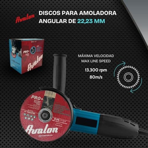 Avalon - 50 disques de coupe professionnels pour métal et acier inoxydable, 115 mm x 1,2 mm x 22 mm, disques pour meuleuse d'angle de 22,23 mm (50)
