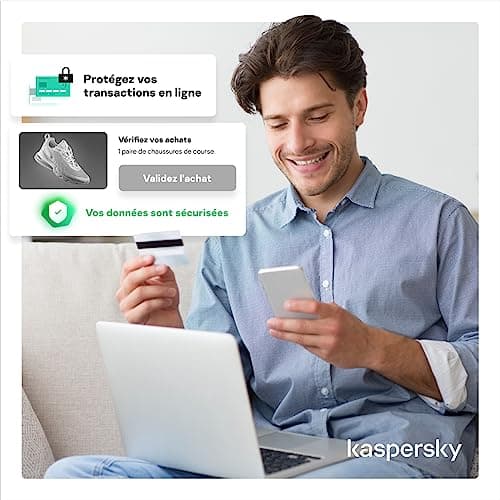 Kaspersky Standard Anti-Virus 2024 | 1 appareil | 1 an | Sécurité Avancée | Protection bancaire | Optimisation des performances | PC/Mac/Mobile | Code d'activation par email