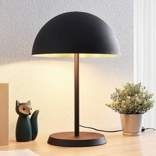 Lindby Lampe à poser Idalene (Moderne) en Noir Métal e. a. pour Salon & Salle manger (à 2 lampes, E27),