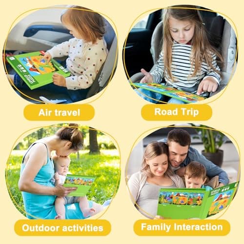 ASTARON Puzzles magnétiques pour Les Tout-Petits, 9-12-16 pièces Puzzles d'apprentissage des Fruits pour Les Voyages en Voiture, Jouets de Voyage, activités en Avion pour Les Enfants