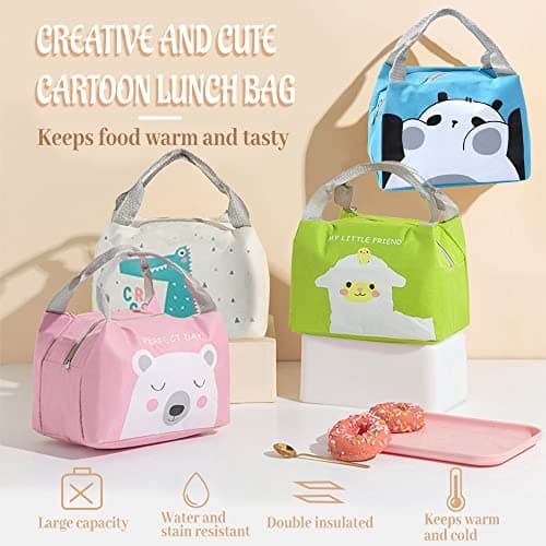 Hillylolly Sac Isotherme Repas Enfant Fille, Sac à Lunch Isolé, Panier Repas Enfant, Mini Sac Isotherme Repas Enfant, Sac Lunch Femme Multipurpose, pour le Transport de Nourriture (Mouton)