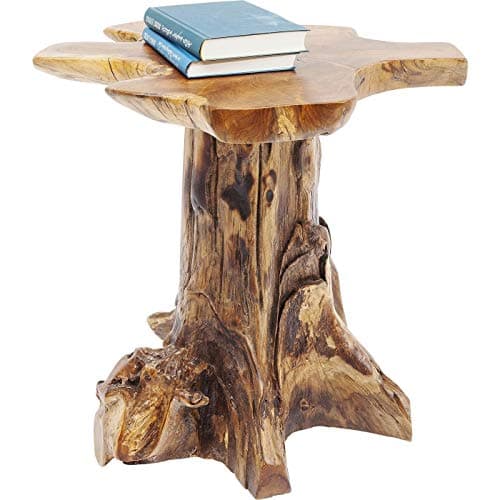 Kare Design Table d'appoint Tree, Nature-Marron, Bois Massif, Tronc d'Arbre, Style Rustique, Chaque Table Unique, Capacité de charge max 35kg, Décoration Chambre, Salon, Maison, 50x40x40 cm (H/L/P)