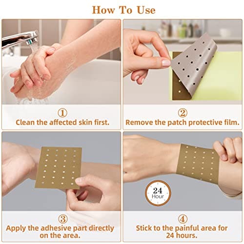 Patch Anti Douleur 20 Pcs, Patch Chauffant, Patch Chauffant Dos Pour Douleurs au Cou, Epaules, Articulations