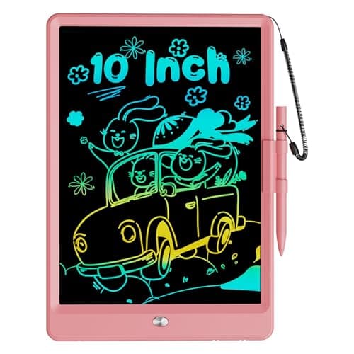 Bravokids Tablette Enfants pour Jouet Enfant 3 4 5 6 7 8 Ans, 10 Pouces Tablette Dessin Tablette d'écriture LCD, Ardoise Magique Jouets Educatif pour Filles Garçons Enfant (Rose)