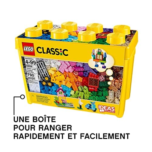 Lego Classic La Boîte de Briques Créatives Deluxe, Jouet Créatif et Rangement, Fenêtres et Roues, Plaques de Route, Cadeau Enfants 4 Ans et Plus 10698