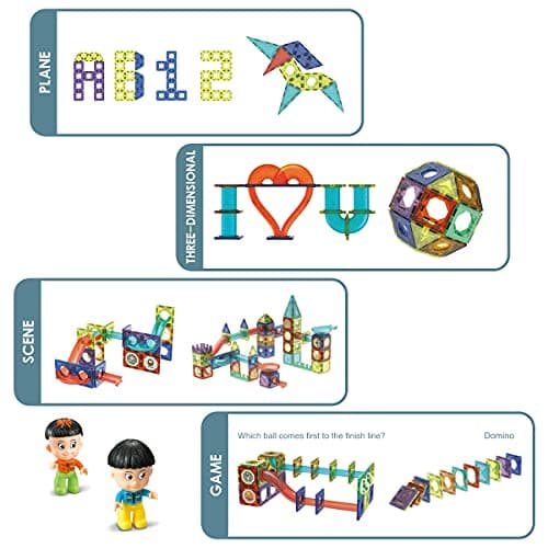 morkka Blocs de Construction magnétiques de Luxe pour Enfants, Ensemble Jouets STEM éducatifs 3D 3-12 Cadeaux pour garçons et Filles (Light Orbital Blocks-75PCS)