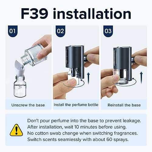 Ceeniu Recharge de Parfum Dédiée F26/F39-45 ml - Peut être Utilisée pendant 2 à 6 Mois - Fabriquée avec des Extraits de Plantes Naturelles - Parfum Importé de France -Rêve de Jasmin