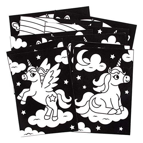 Baker Ross Coloriage en Velours motif Licornes - Lot de 10, Activites Manuelles pour les Enfants (FE258)
