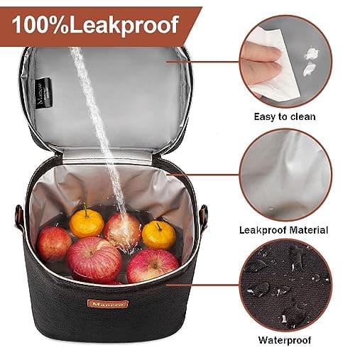 Mancro Sac Isotherme Bebe, Glacière Lait Maternel avec Poche Glacée, Sac Isotherme Biberon pour 6 Biberons, Bandoulière pour Boîte à Lunch pour Maman, Infirmière, Garderie, Noir