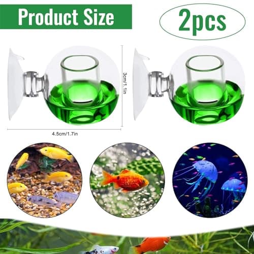SoundZero 2 Pièces Test de CO2 pour Aquarium, Drop Checker CO2, Test de CO2 pour Aquarium, Test de Réservoir de Poisson Kit de CO2 Aquarium Accessoires pour Les Usines D'aquarium
