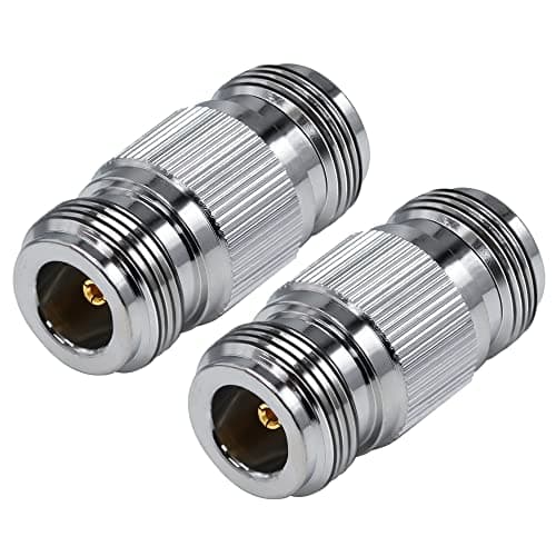 TUOLNK Connecteur coaxial N Femelle à N Femelle coupleur Femelle à Femelle de Type N Adaptateur coaxial RF pour analyseur de câble d'extension d'antenne WiFi 2 pièces