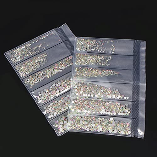 Jollin ss4 ~ ss12 -3 456 strass à dos plat en verre pour nail art, taille 6,, Cristal AB, Mixed SS4 5 6 8 10 12
