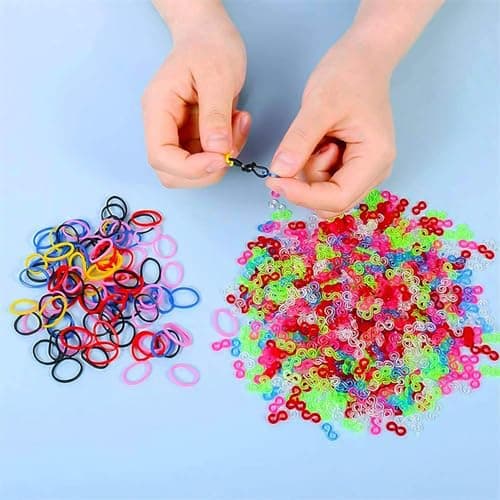 ATBUSS 1000pcs accessoires de sangle, boucles de bande élastique de couleur en forme de S, accessoires de bijoux de bricolage pour attacher des accessoires de bijoux de bracelet de sangle (coloré)