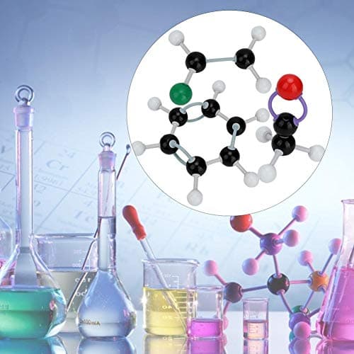 Delaman 267 Pcs Modèle Moléculaire, Modèle d'atome Molecular Organic Inorganic Structure Kit Atom Link Model Set Atom Model Educational Tools for Student Teacher Molecular Model Kit