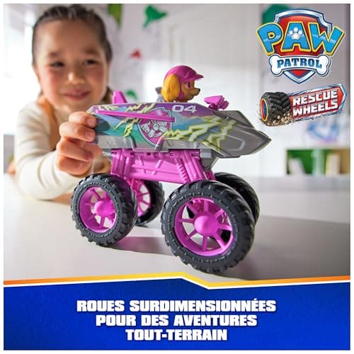 Paw Patrol - Pat Patrouille - Véhicule Figurine Stella Rescue Wheels - Voiture Figurine Pat Patrouille À Collectionner - Avion - Pat Patrouille Jouet - Voiture Enfant - Jouet Enfant 3 Ans et +