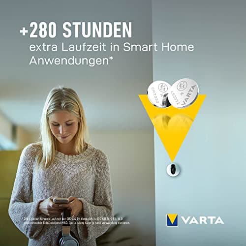 VARTA Piles Bouton CR2032, lot de 5, Power on Demand, Lithium, 3V, emballage sécurisé pour les enfants, pour petits appareils électroniques - clés de voiture, télécommandes, balances