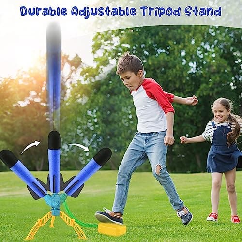 Lance-fusée pour Enfants, Lance-fusée Ajustable, Un Jeu Amusant pour l'extérieur, Jouets de Jardin pour Enfants pour Les garçons de 3 à 15 Ans, Filles, Cadeau