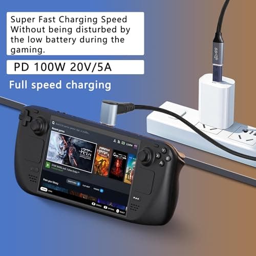 GELRHONR Cable USB C vers USB C 90 Degrés, Type c Male vers Type c Femelle Charge Rapide 100W Transfert de Données 10Gbps Supporte Vidéo 4K@60Hz pour Laptop,Tablet,Steam/Deck,S21/S20 (0.25M/0.8Ft)