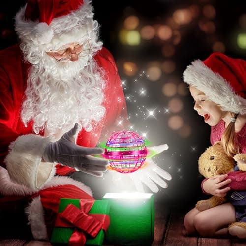 SUPRBIRD Jouets de Balle Volante, Boule Volante Lumineuse, Fly Spinner, Boomerang Ball, Flying Orb Hover Ball, Mini Flying Boomerang Toy, Rotation à 360° Jouet Orbe Volant pour Enfants (Rose)