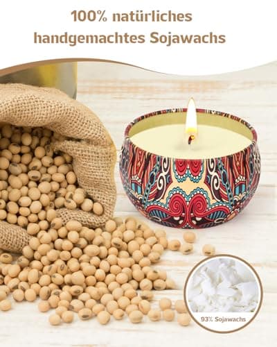 Lot de 9 bougies parfumées, cadeaux pour femme, bougies parfumées, bougies d'aromathérapie, cire de soja naturelle, cadeau pour soulager le stress, détendre le corps, Noël, anniversaire, salle