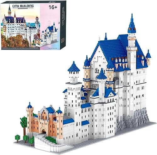 Kit de construction de château d'architecture technique Neuschwanstein 11810 - Kit de construction - Jouet éducatif pour enfants et adultes - Compatible avec la grande marque Technic