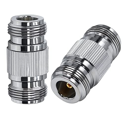 TUOLNK Connecteur coaxial N Femelle à N Femelle coupleur Femelle à Femelle de Type N Adaptateur coaxial RF pour analyseur de câble d'extension d'antenne WiFi 2 pièces