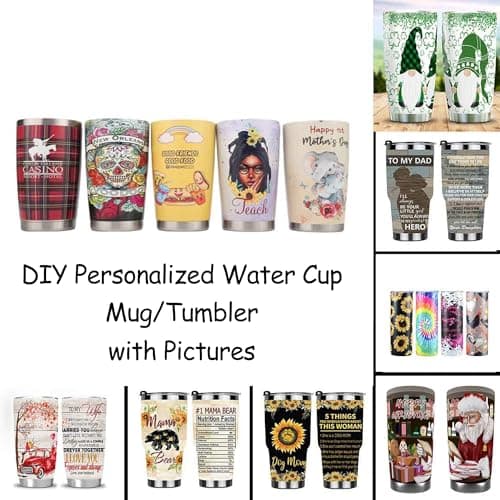 hadefa Tasse à eau personnalisée à faire soi-même avec images, texte, nom, logo, photo, tasse créative pour papa, maman, petit ami, petite amie, cadeau d'anniversaire 591 ml, Coca-cb01