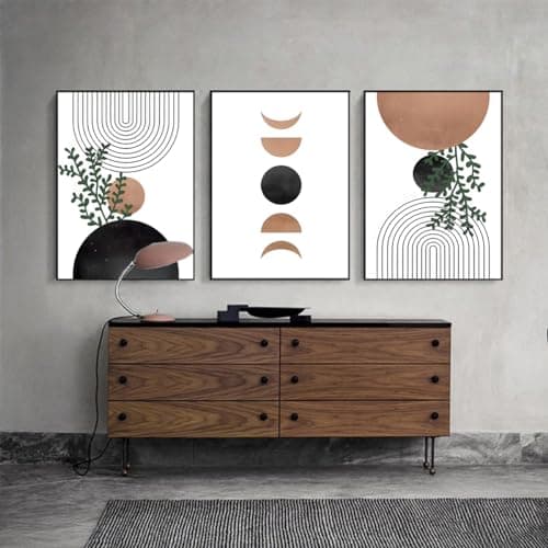 KXHHYB Abstract Line Geometry - Lot de 3 posters - Images modernes - Décoration murale - Style bohème - Décoration murale - Pour salon - Sans cadre - A - 20 x 30 cm x 3