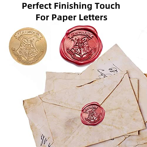 MeYuxg Sceau Harry Potter Cire, Hogwarts Magic School Cachet de Cire pour Enveloppe Harry Potter, Papier Cadeau Harry Potter, Scrapbooking Kit, Cartes Invitation, Sceau Cire Personnalisé