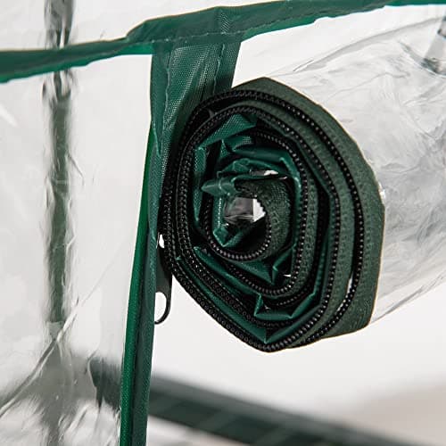 Outsunny Serre de Jardin Balcon étagère Serre 3 Niveaux dim. 69L x 49l x 125H cm métal thermolaqué Vert PVC Haute densité Transparent