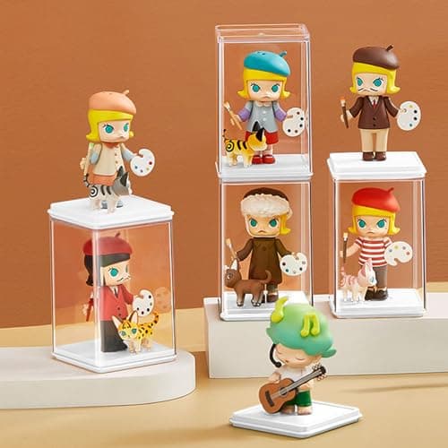 Mini Vitrine en Acrylique pour Collection, 6PCS - Boîte de Présentation Transparent pour Figurines Pop, Mini Figurines, Objets de Exposition, DIY (105×66×66mm)