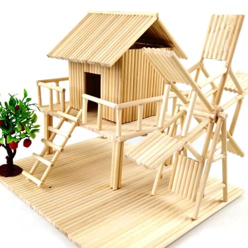 Lot de 30 grands bâtonnets ronds en bois de 8 mm x 30 cm, pour le bricolage, bâtonnets ronds en bois de bambou et bâtonnets en bambou, bâtonnets ronds en bois faits à la main