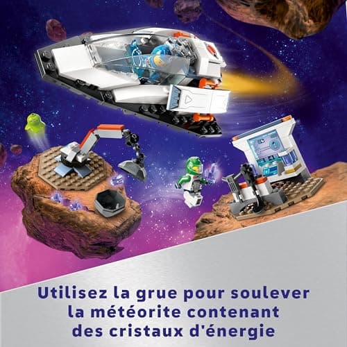 Lego City Le Vaisseau et la Découverte de l’Astéroïde, Jouet de Véhicule, Cadeau pour Garçons et Filles Dès 4 Ans, 2 Minifigurines d'Astronautes et Figurine d'Extraterrestre 60429