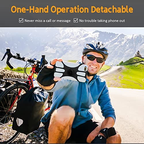 Support téléphone vélo Universel 360° Rotation Réglable Porte pour Guidons de Bicyclette/Moto Compatible avec iPhone, Samsung et 4,5-7,0 Pouces Smartphones (Noir-4)