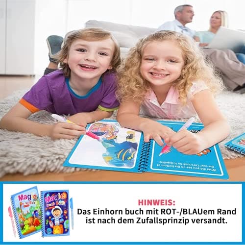 4 magic"Pack de 4 Livres d'Eau Magiques - Livre de Coloriage Magique pour Enfants en Voyage, Coloriage Magique, Livre Magique, Livre de Dessin Magique, Livre Peinture Magique à l'Eau."