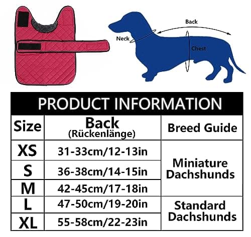 Geyecete-Manteau Chaud imperméable pour Teckel, Manteau d'hiver pour Chien avec Doublure en Polaire Chaude et Bandes réglables,l'hiver Veste pour Petit et Moyen Chien-Rose-S