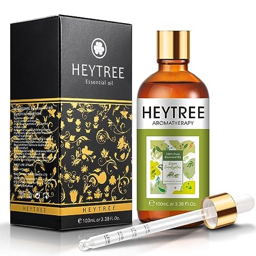 HEYTREE Huile essentielle d'eucalyptus citronné 100ml, 100% huiles essentielles naturelles pures, Repousser les petits animaux, parfait pour l'aromathérapie, le massage, le bain, la salle de bain