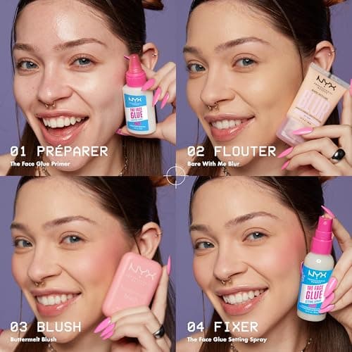 NYX Professional Makeup - Spray Fixateur de Maquillage - Résistant aux Transferts et Waterproof - Tenue Longue Durée 24H - Formule Vegan - The Face Glue Setting Spray - 60ml