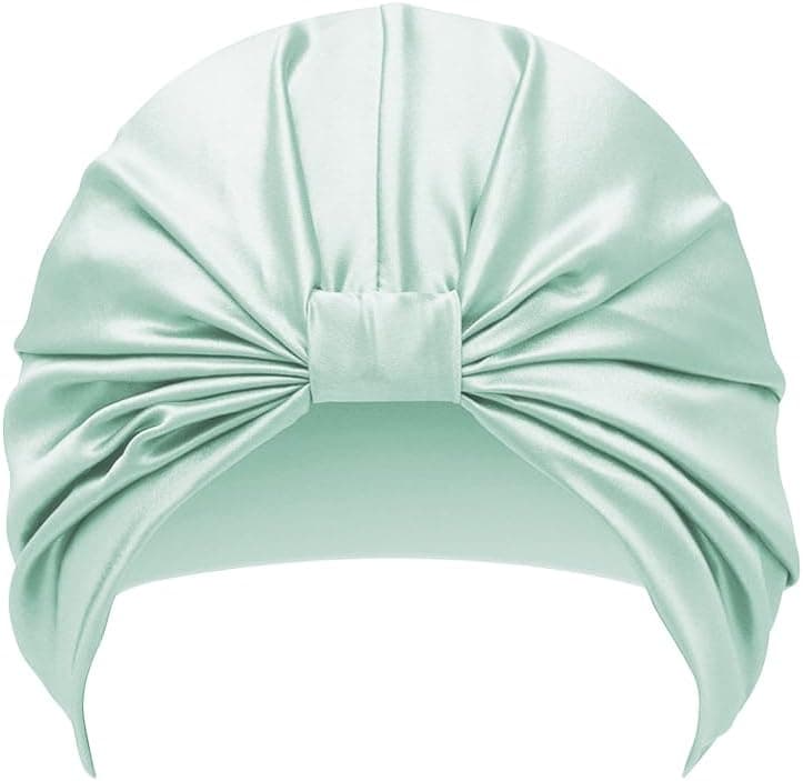 townssilk Bonnet de nuit 100% soie de mûrier pour femme, bonnet de nuit 16 momme en soie, bon pour les cheveux, protège les cheveux, bonnet de nuit en soie,populaire,Lightgreen