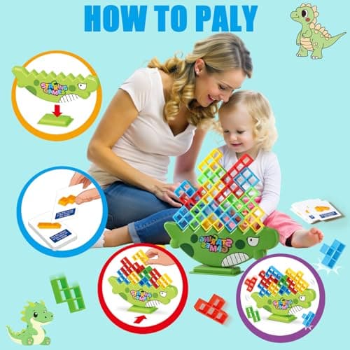 Lktvys 64 Pièces Montessori Jouet, Jeux de Société Adapté à Jeux de Société Adulte et Jeux pour Enfants, Cadeau Garçons et Fille 3-6 Ans, Jeux de Société pour Développer Patience et Concentration