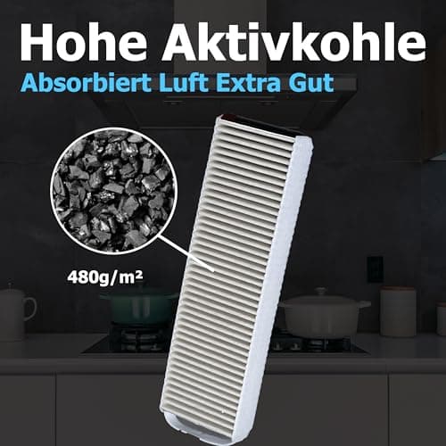 Tops Filtre à charbon actif pour Bora Pure PUAKF - 1 filtre anti-odeur de poisson de qualité supérieure pour votre plaque de cuisson Bora avec hotte aspirante PURU ou PUXU