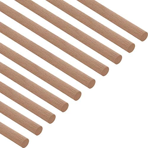 Gedotec Buchen-Rundstab Accessoires de Bricolage Bois Rainuré BAR de Lanterne en Hêtre | Barres Rondes Ø 16 X 1000 mm | Stable & Haute Qualité | Bois de Hêtre | 10 Pièces