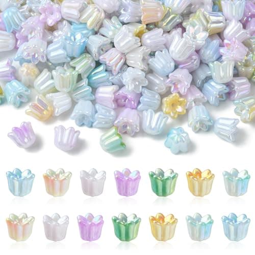Stiesy Lot de 300 perles d'espacement en résine opaques colorées pour la fabrication de bijoux, bracelets et loisirs créatifs