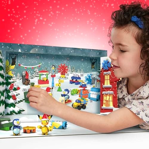 MEGA Calendrier d'advent Pokemon, 24 jours avec différentes surprises Pokémon à assembler sur le thème des fêtes, GYG99