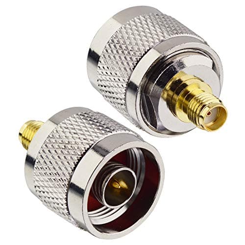 Boobrie Adapateur N Mâle SMA Femelle Connecteur Coaxial SMA Femelle à Type N Mâle RF d'Antenne Coaxiale SMA vers Type N Connecteur de Câble Coaxial Convertisseur pour Antennes Broadcast Radios WiFi