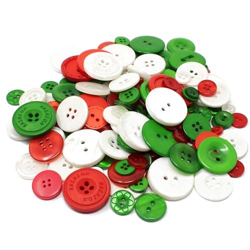 Noël Mix 100 gram Sac de mélange Acrylique et résine Boutons pour création de cartes Décorations